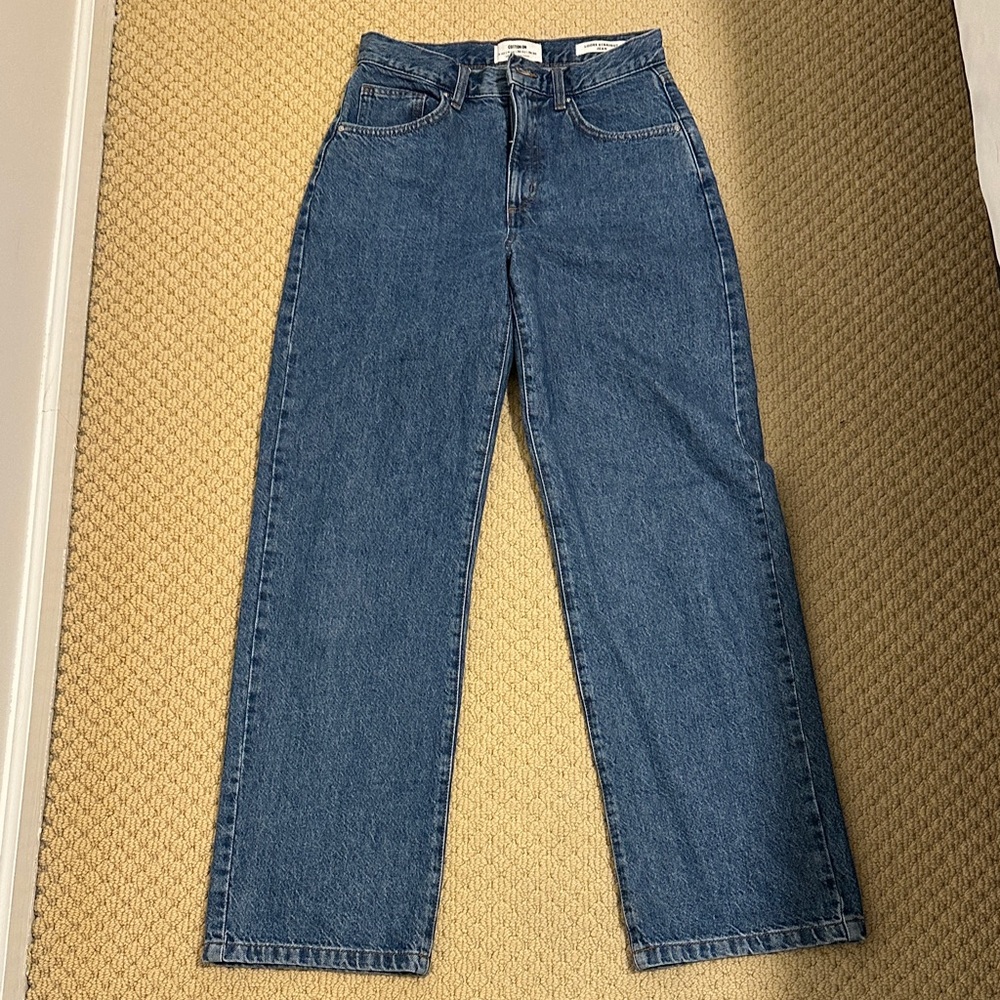Cotton On Women's Straight Leg Blue Jeans